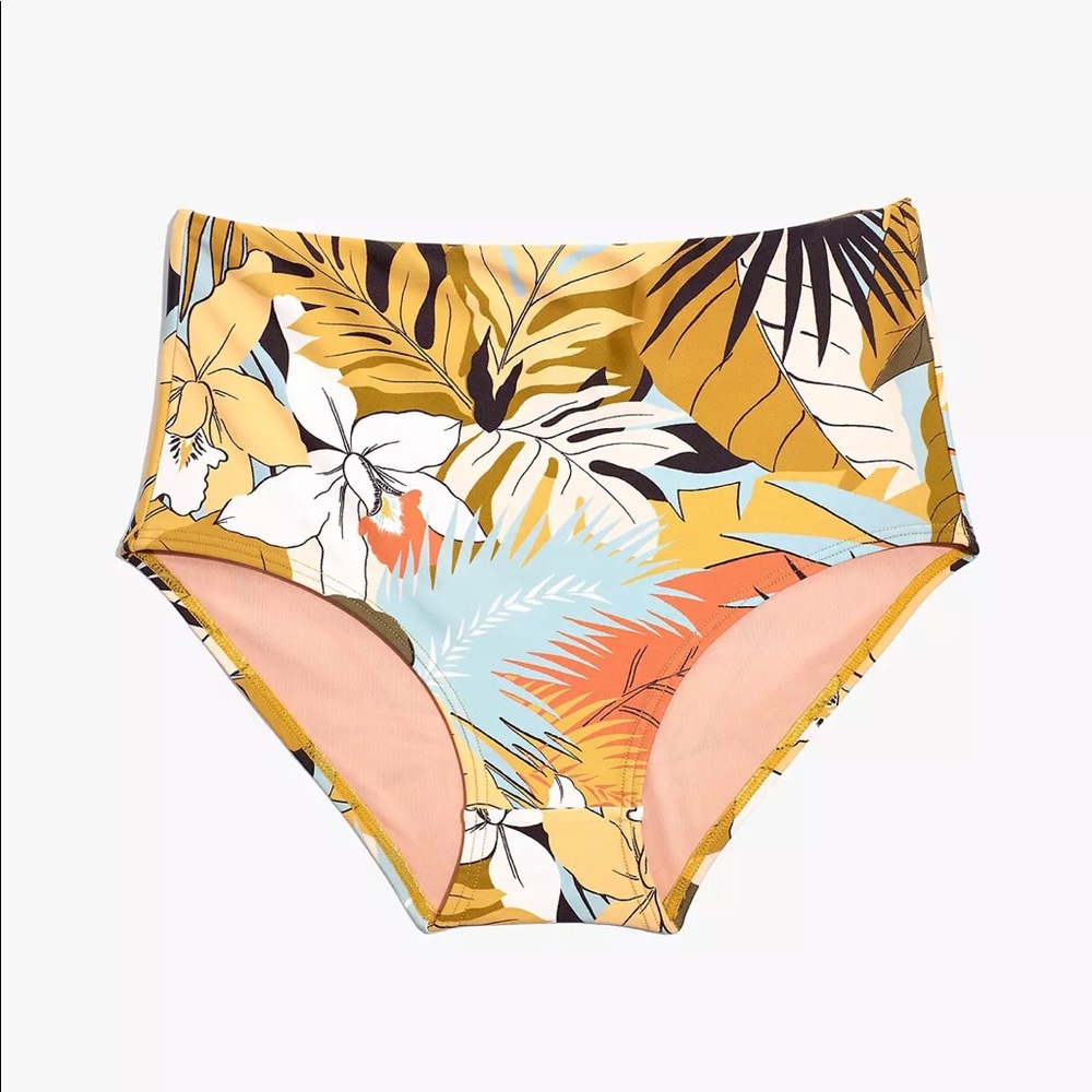 Madewell Retro High Waisted Bikini Bottom Tropical